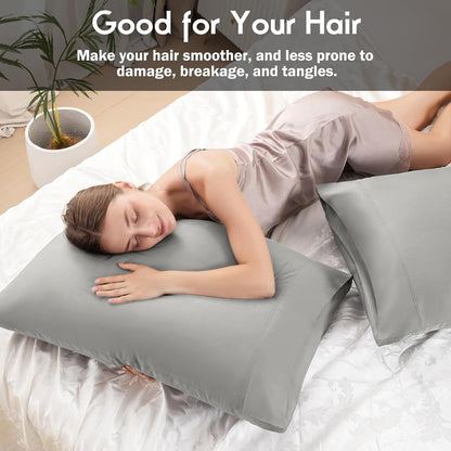 Body Pillowcase with Zipper Cooling Viscose from Bamboo Zippered Pillowcases, Cool & Breathable Body Pillow Cover for Hot Sleepers and Night Sweats, 20" x 54"