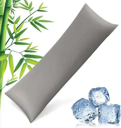 Body Pillowcase with Zipper Cooling Viscose from Bamboo Zippered Pillowcases, Cool & Breathable Body Pillow Cover for Hot Sleepers and Night Sweats, 20" x 54"