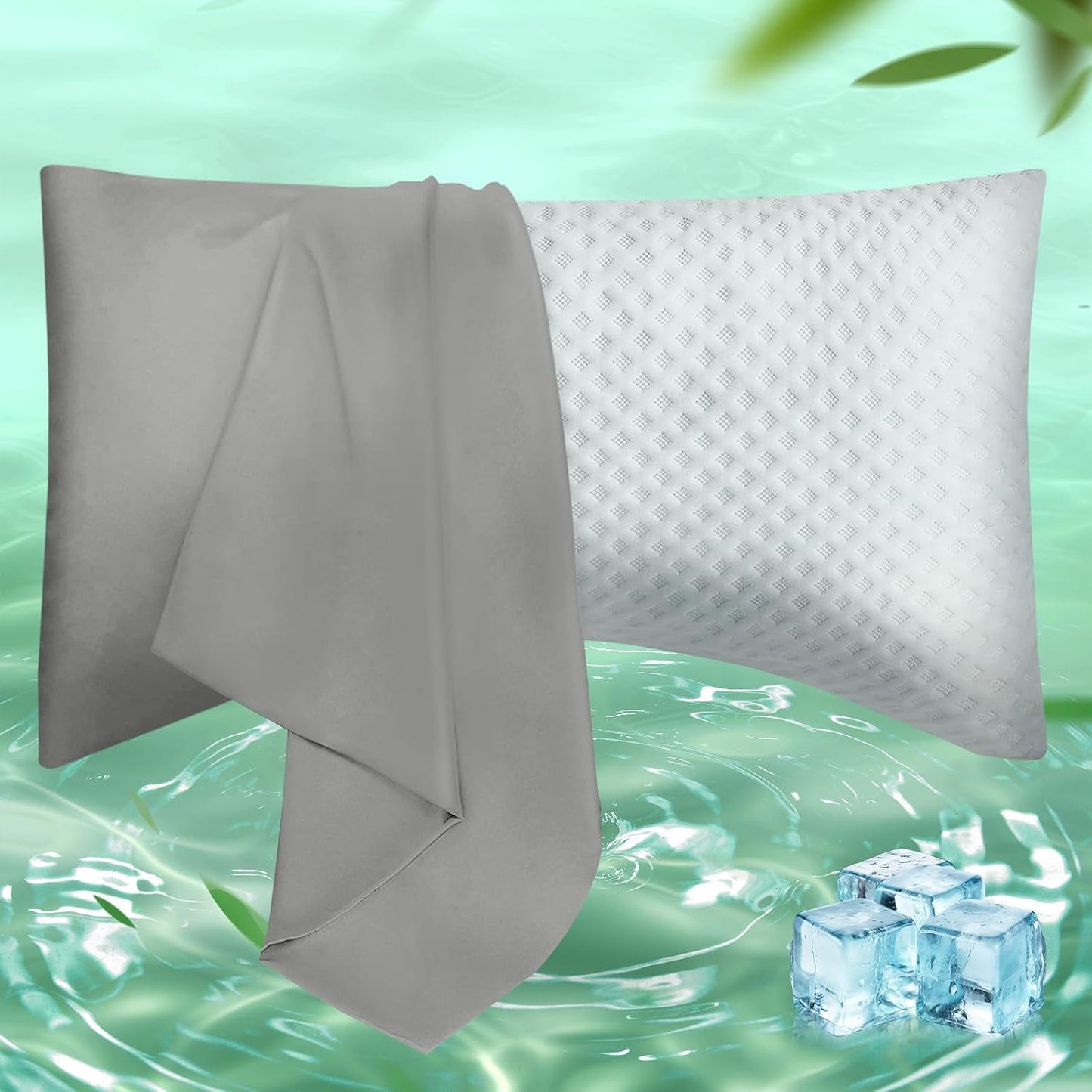 Body Pillowcase with Zipper Cooling Viscose from Bamboo Zippered Pillowcases, Cool & Breathable Body Pillow Cover for Hot Sleepers and Night Sweats, 20" x 54"