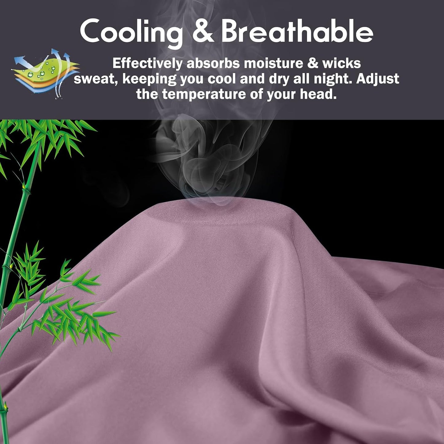 Body Pillowcase with Zipper Cooling Viscose from Bamboo Zippered Pillowcases, Cool & Breathable Body Pillow Cover for Hot Sleepers and Night Sweats, 20" x 54"