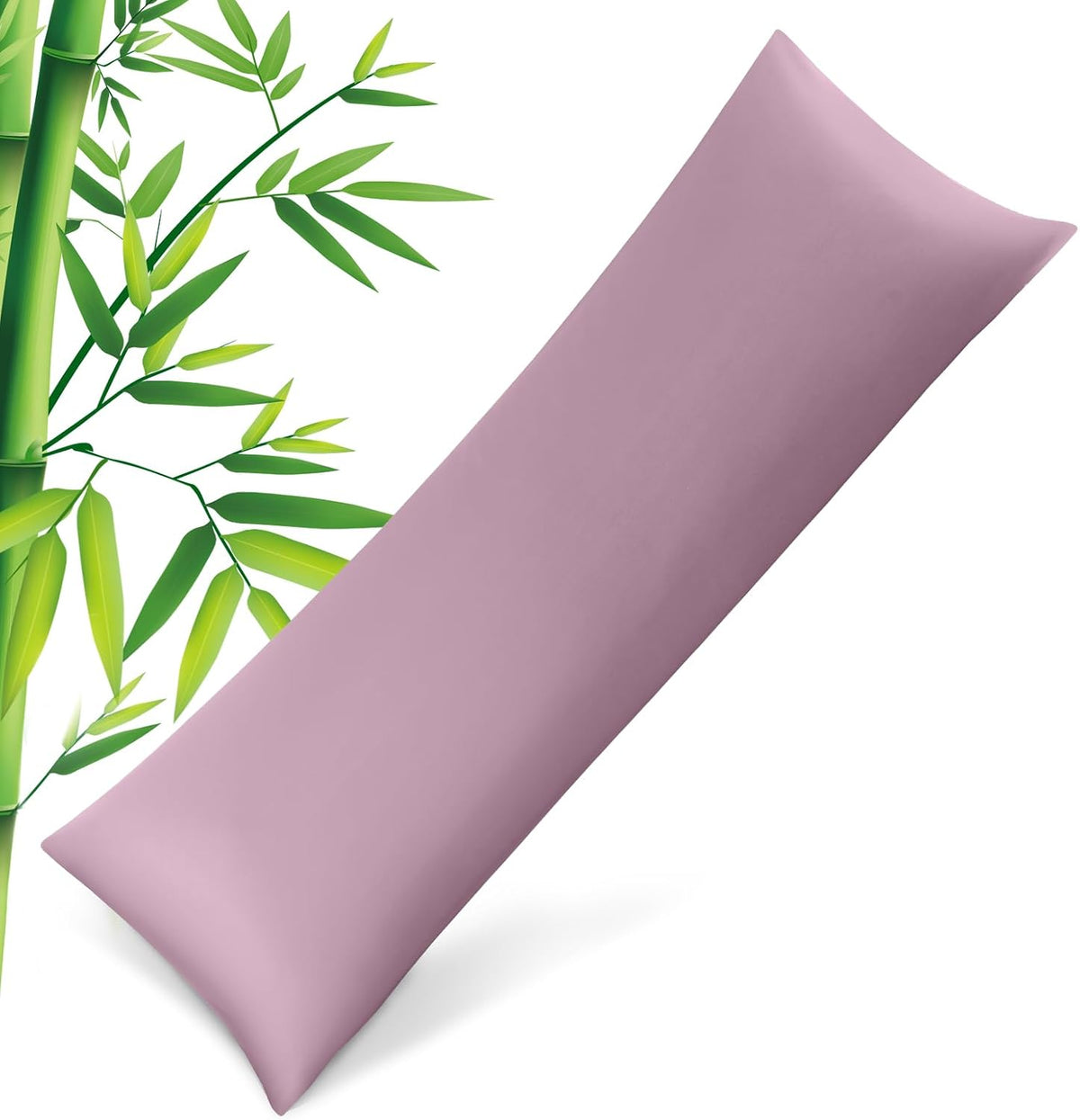 Body Pillowcase with Zipper Cooling Viscose from Bamboo Zippered Pillowcases, Cool & Breathable Body Pillow Cover for Hot Sleepers and Night Sweats, 20" x 54"