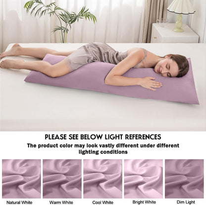 Body Pillowcase with Zipper Cooling Viscose from Bamboo Zippered Pillowcases, Cool & Breathable Body Pillow Cover for Hot Sleepers and Night Sweats, 20" x 54"