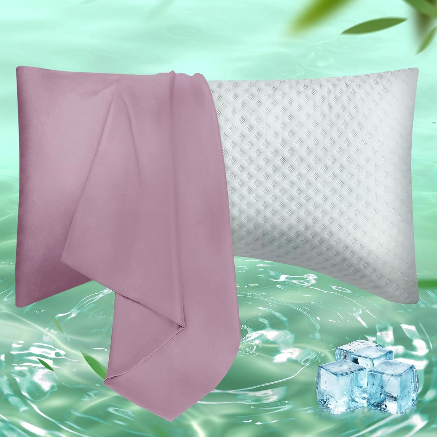 Body Pillowcase with Zipper Cooling Viscose from Bamboo Zippered Pillowcases, Cool & Breathable Body Pillow Cover for Hot Sleepers and Night Sweats, 20" x 54"