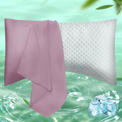 Body Pillowcase with Zipper Cooling Viscose from Bamboo Zippered Pillowcases, Cool & Breathable Body Pillow Cover for Hot Sleepers and Night Sweats, 20" x 54"
