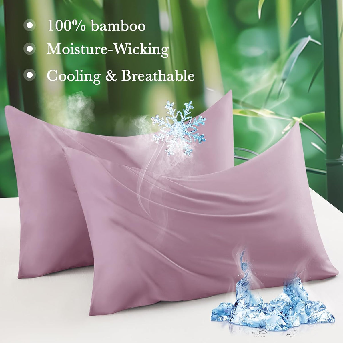 Body Pillowcase with Zipper Cooling Viscose from Bamboo Zippered Pillowcases, Cool & Breathable Body Pillow Cover for Hot Sleepers and Night Sweats, 20" x 54"