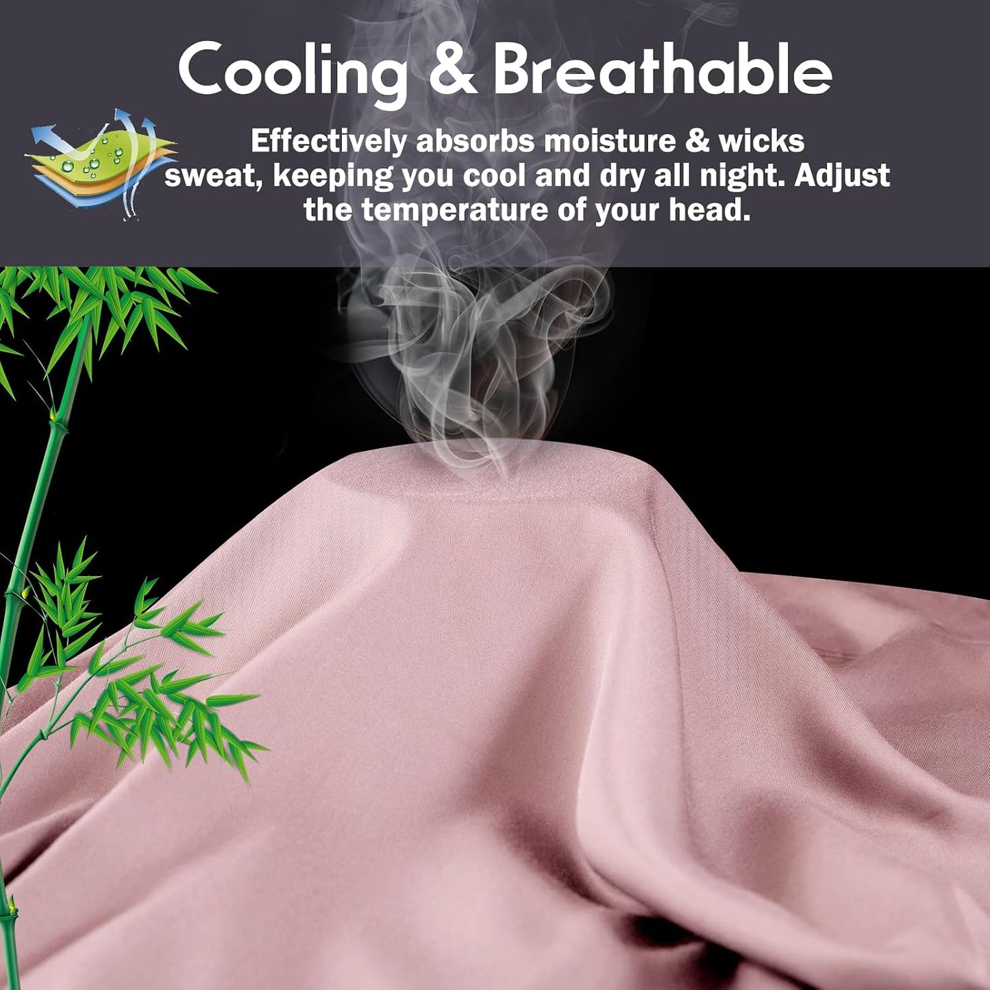 Body Pillowcase with Zipper Cooling Viscose from Bamboo Zippered Pillowcases, Cool & Breathable Body Pillow Cover for Hot Sleepers and Night Sweats, 20" x 54"