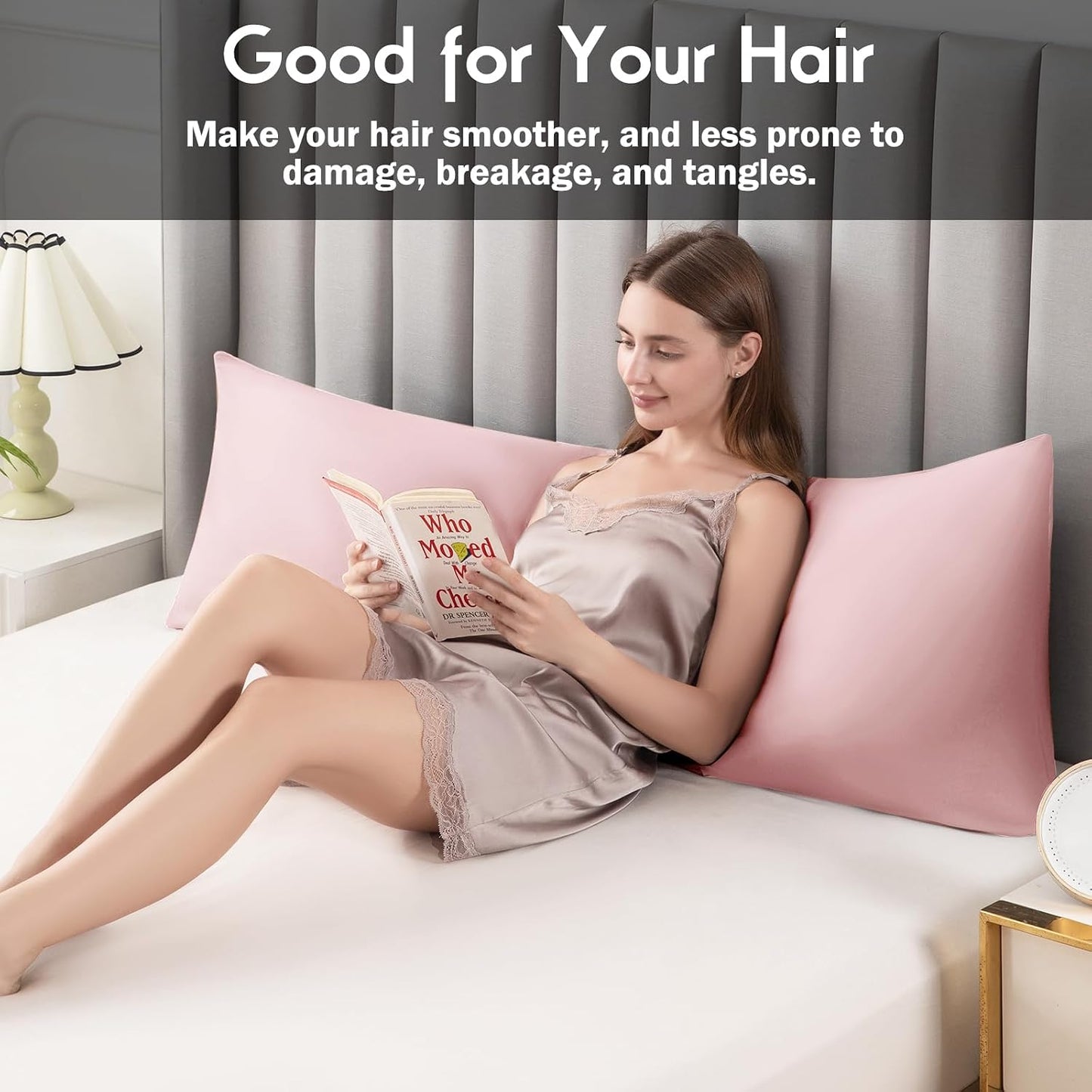 Body Pillowcase with Zipper Cooling Viscose from Bamboo Zippered Pillowcases, Cool & Breathable Body Pillow Cover for Hot Sleepers and Night Sweats, 20" x 54"
