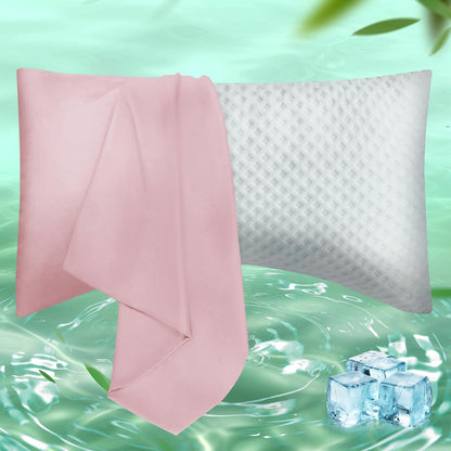 Body Pillowcase with Zipper Cooling Viscose from Bamboo Zippered Pillowcases, Cool & Breathable Body Pillow Cover for Hot Sleepers and Night Sweats, 20" x 54"