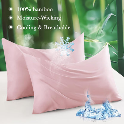 Body Pillowcase with Zipper Cooling Viscose from Bamboo Zippered Pillowcases, Cool & Breathable Body Pillow Cover for Hot Sleepers and Night Sweats, 20" x 54"