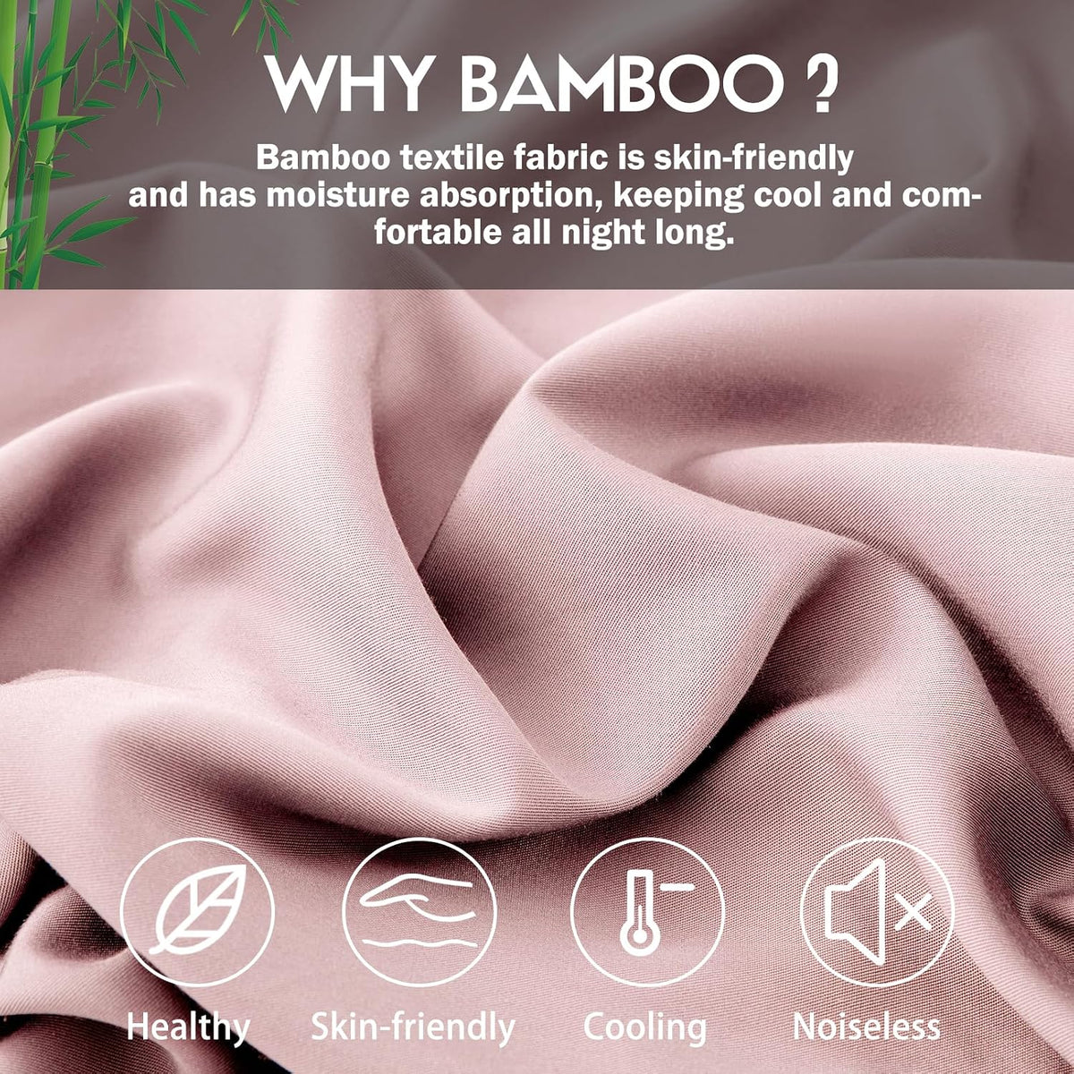 Body Pillowcase with Zipper Cooling Viscose from Bamboo Zippered Pillowcases, Cool & Breathable Body Pillow Cover for Hot Sleepers and Night Sweats, 20" x 54"