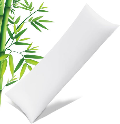 Body Pillowcase with Zipper Cooling Viscose from Bamboo Zippered Pillowcases, Cool & Breathable Body Pillow Cover for Hot Sleepers and Night Sweats, 20" x 54"