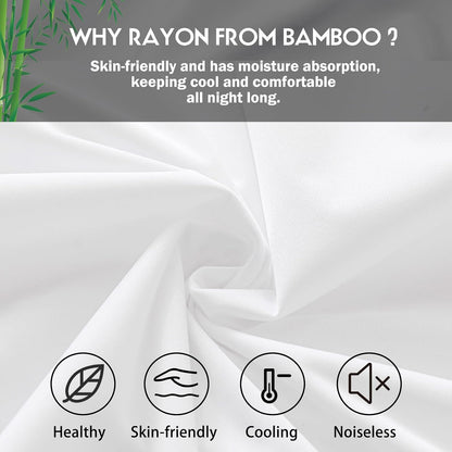 Body Pillowcase with Zipper Cooling Viscose from Bamboo Zippered Pillowcases, Cool & Breathable Body Pillow Cover for Hot Sleepers and Night Sweats, 20" x 54"