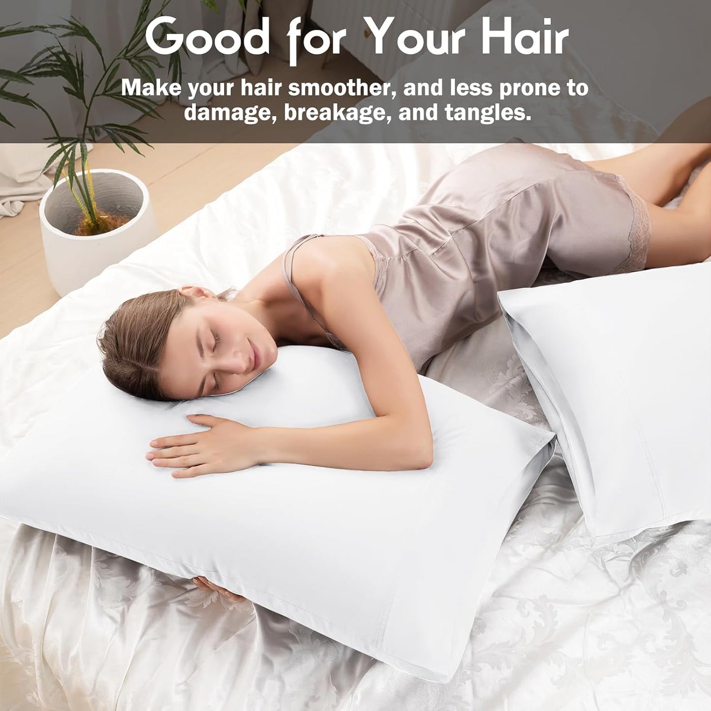 Body Pillowcase with Zipper Cooling Viscose from Bamboo Zippered Pillowcases, Cool & Breathable Body Pillow Cover for Hot Sleepers and Night Sweats, 20" x 54"