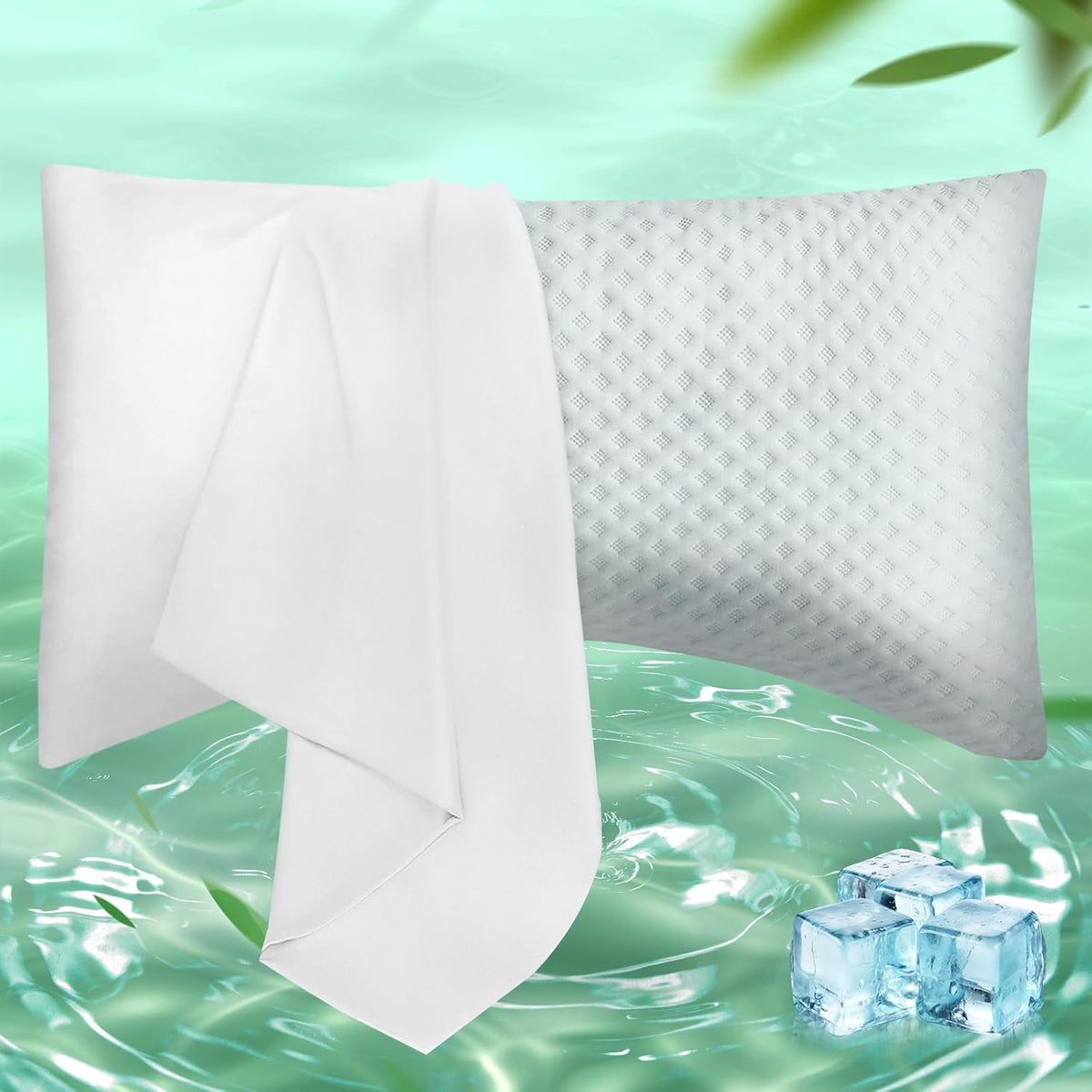 Body Pillowcase with Zipper Cooling Viscose from Bamboo Zippered Pillowcases, Cool & Breathable Body Pillow Cover for Hot Sleepers and Night Sweats, 20" x 54"