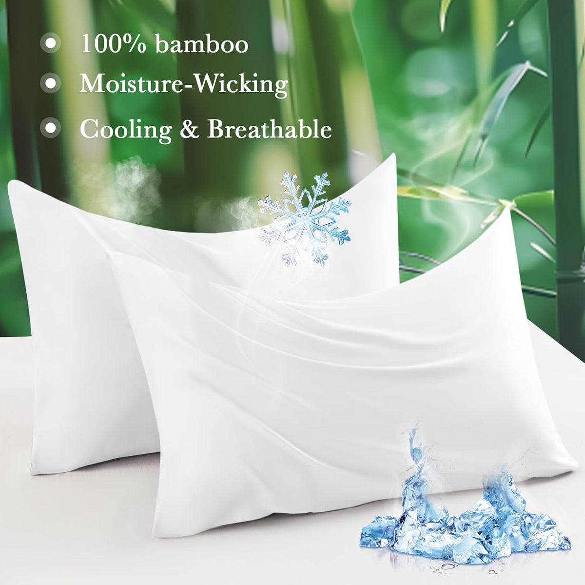 Body Pillowcase with Zipper Cooling Viscose from Bamboo Zippered Pillowcases, Cool & Breathable Body Pillow Cover for Hot Sleepers and Night Sweats, 20" x 54"