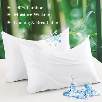 Body Pillowcase with Zipper Cooling Viscose from Bamboo Zippered Pillowcases, Cool & Breathable Body Pillow Cover for Hot Sleepers and Night Sweats, 20" x 54"
