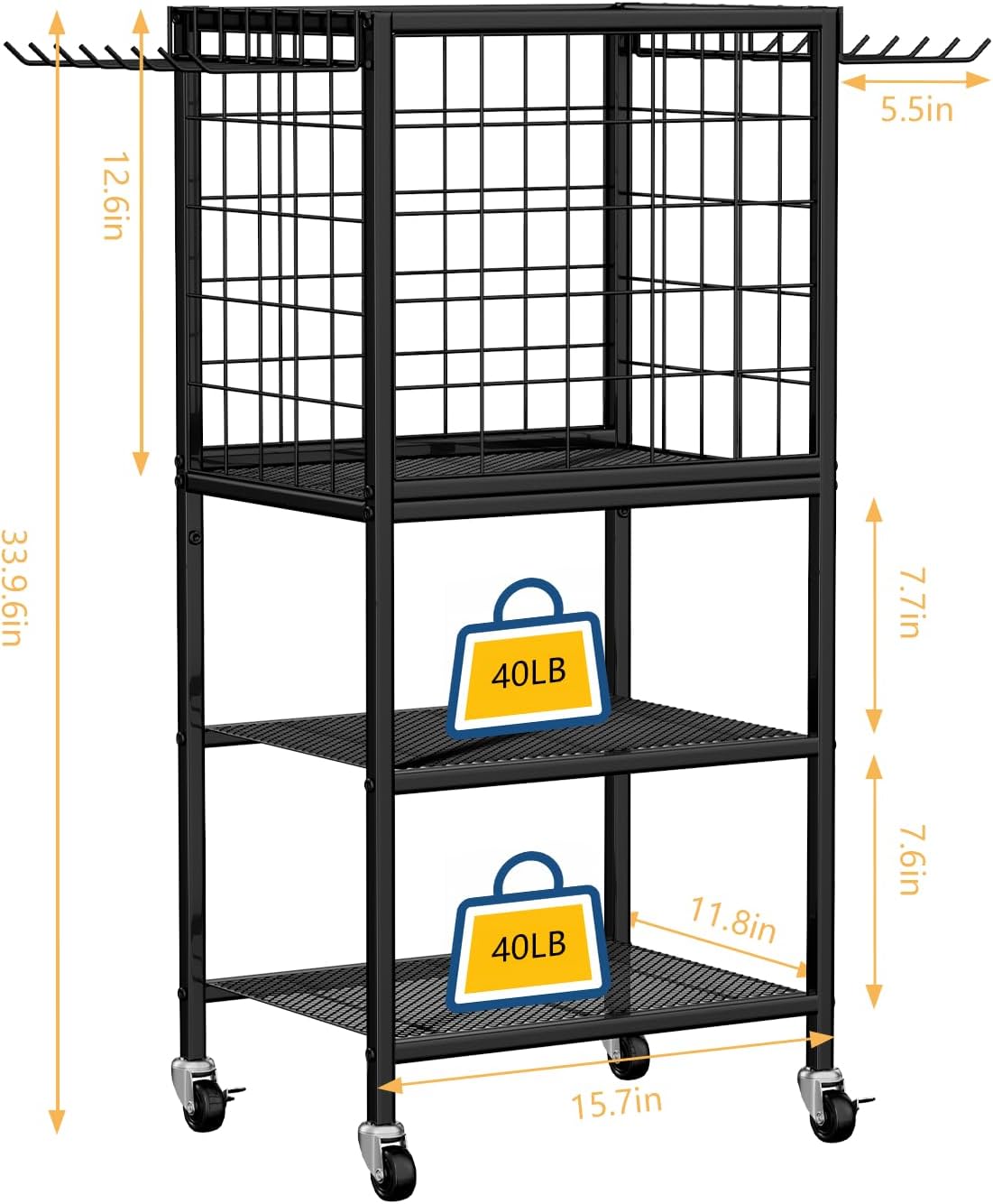 Home Gym Storage Exercise Equipment Organizer for Home