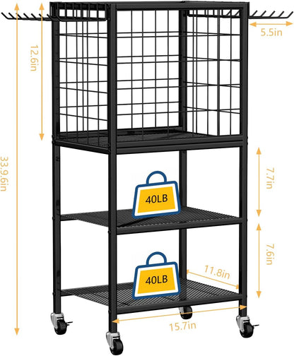 Home Gym Storage Exercise Equipment Organizer for Home