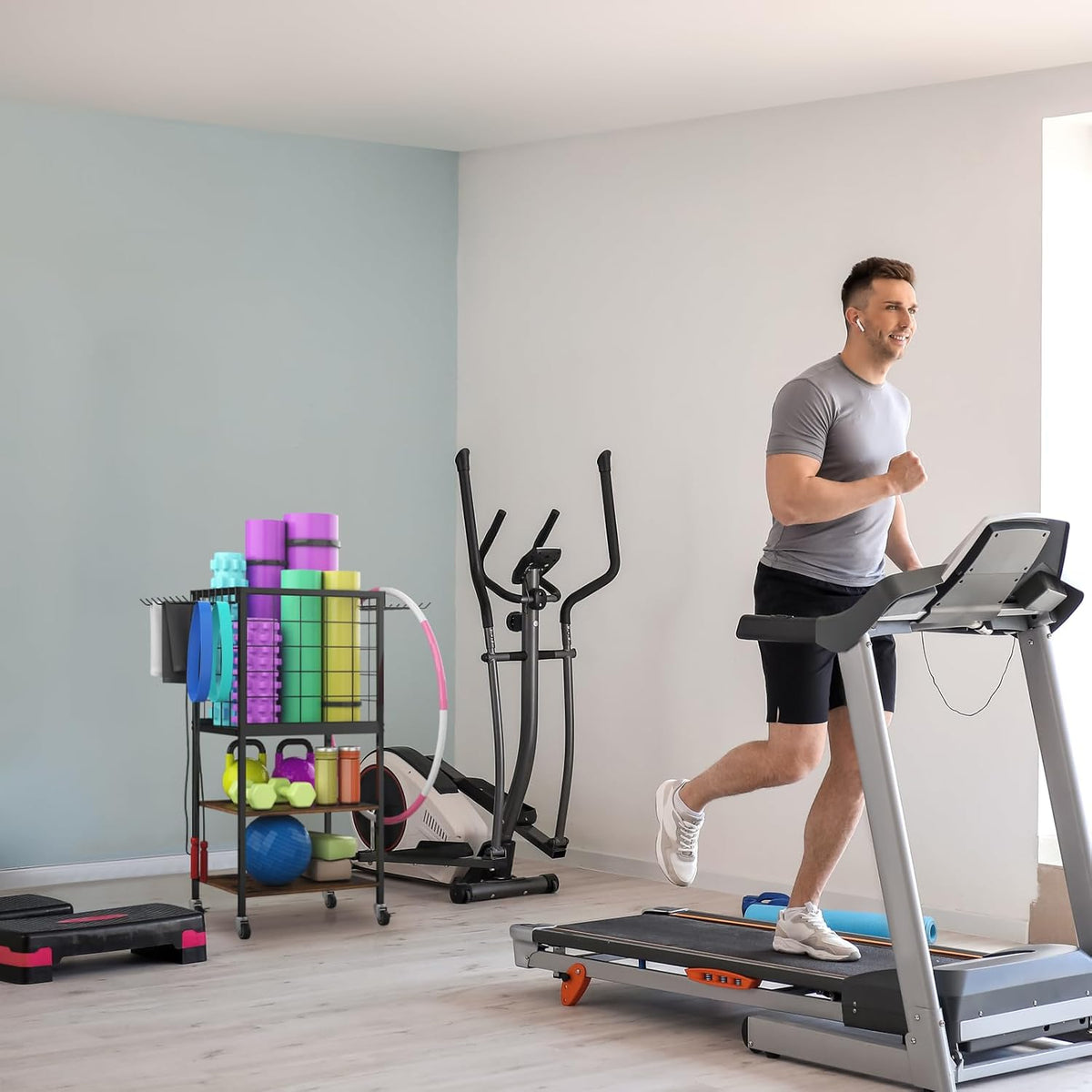 Home Gym Storage Exercise Equipment Organizer for Home