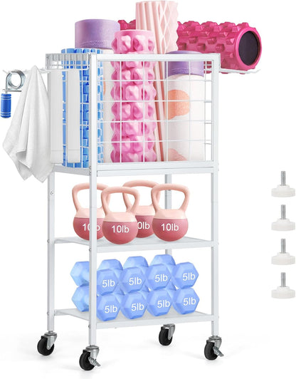 Home Gym Storage Exercise Equipment Organizer for Home