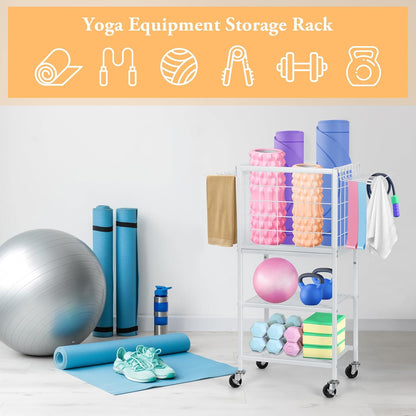 Home Gym Storage Exercise Equipment Organizer for Home