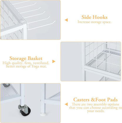 Home Gym Storage Exercise Equipment Organizer for Home