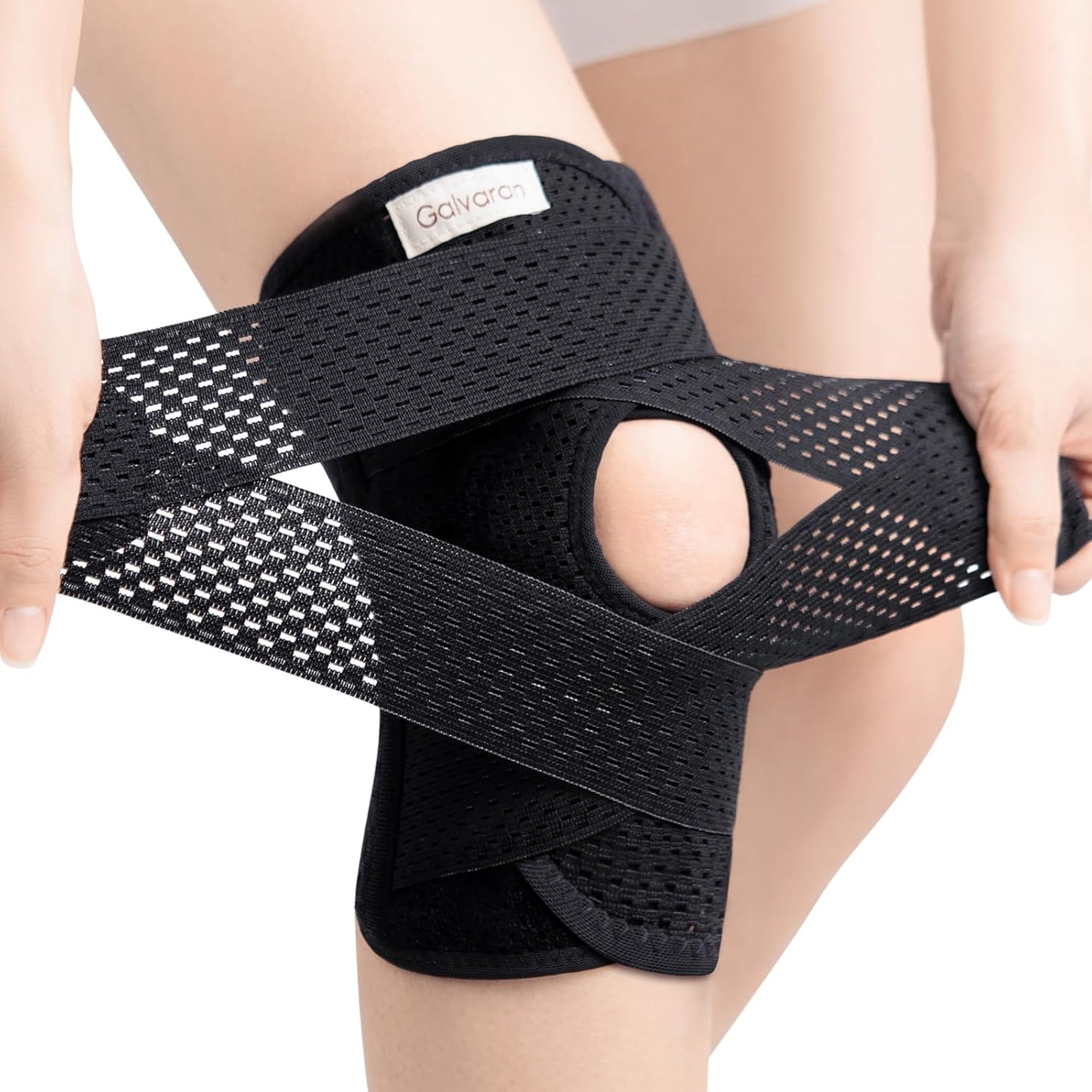 Knee Brace with Side Stabilizers for Meniscal Tear Knee Pain ACL MCL Arthritis Injuries Recovery, Breathable Adjustable Knee Support for Men and Women