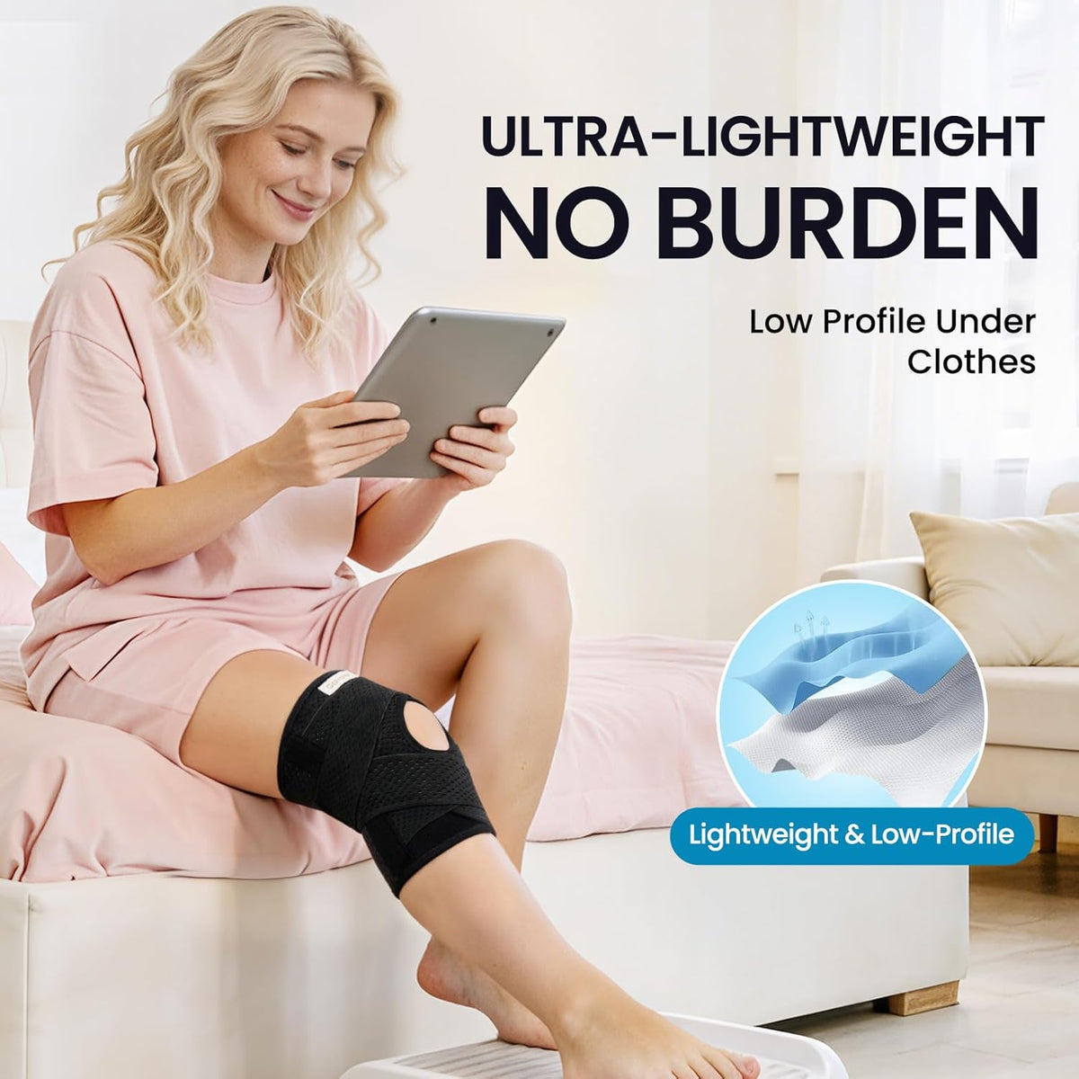 Knee Brace with Side Stabilizers for Meniscal Tear Knee Pain ACL MCL Arthritis Injuries Recovery, Breathable Adjustable Knee Support for Men and Women