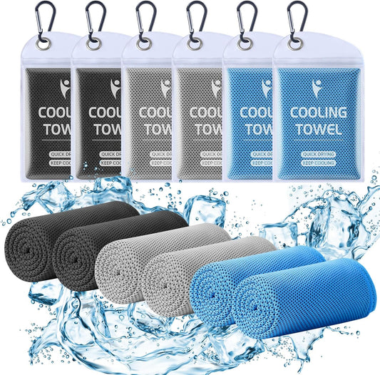 4 Pack Cooling Towels, 40x12 Breathable Gym Towel for Neck Face