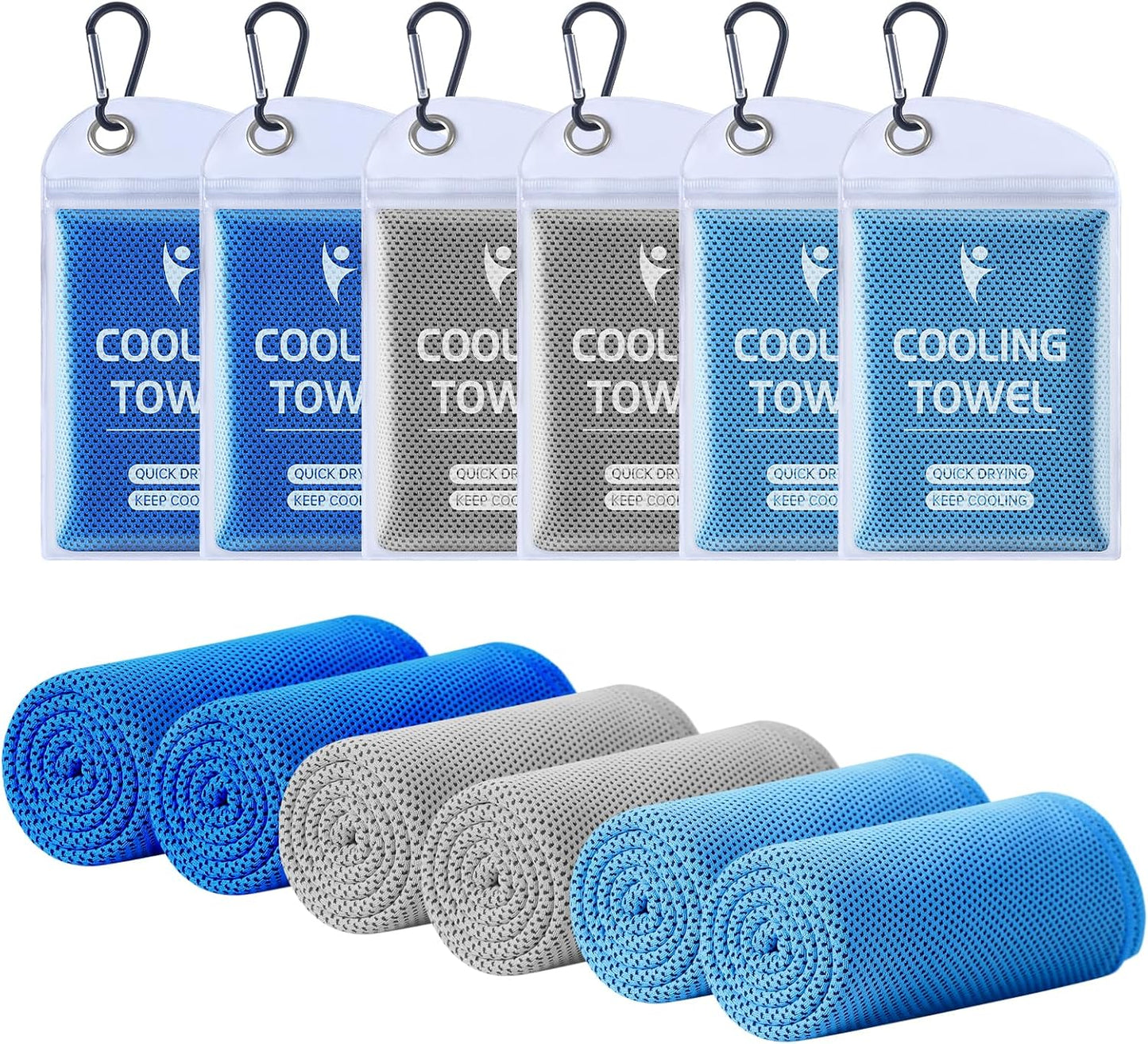 4 Pack Cooling Towels, 40x12 Breathable Gym Towel for Neck Face