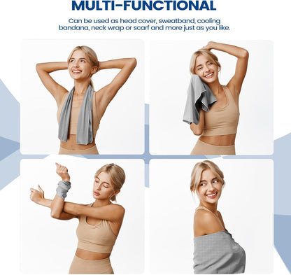 4 Pack Cooling Towels, 40x12 Breathable Gym Towel for Neck Face