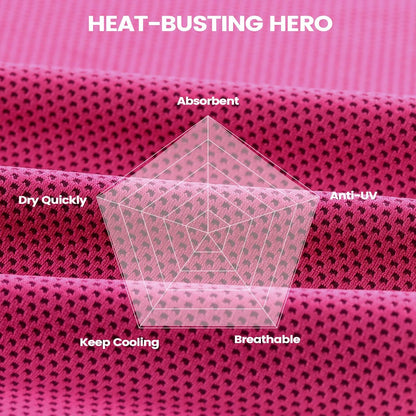 4 Pack Cooling Towels, 40x12 Breathable Gym Towel for Neck Face