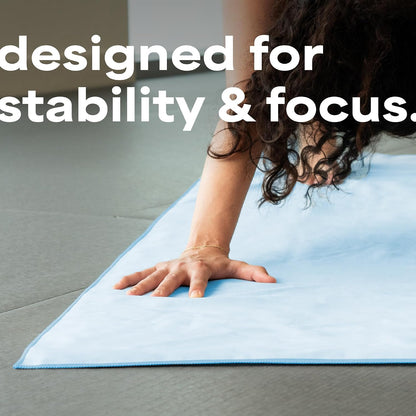 . Aura Yoga Mat Towel, Quick Dry Towel, Soft and Absorbent for Gym, Pilates, and Hot Yoga Mat, 1 Pack, 26.5 inches x 72 inches, Microfiber, Blue
