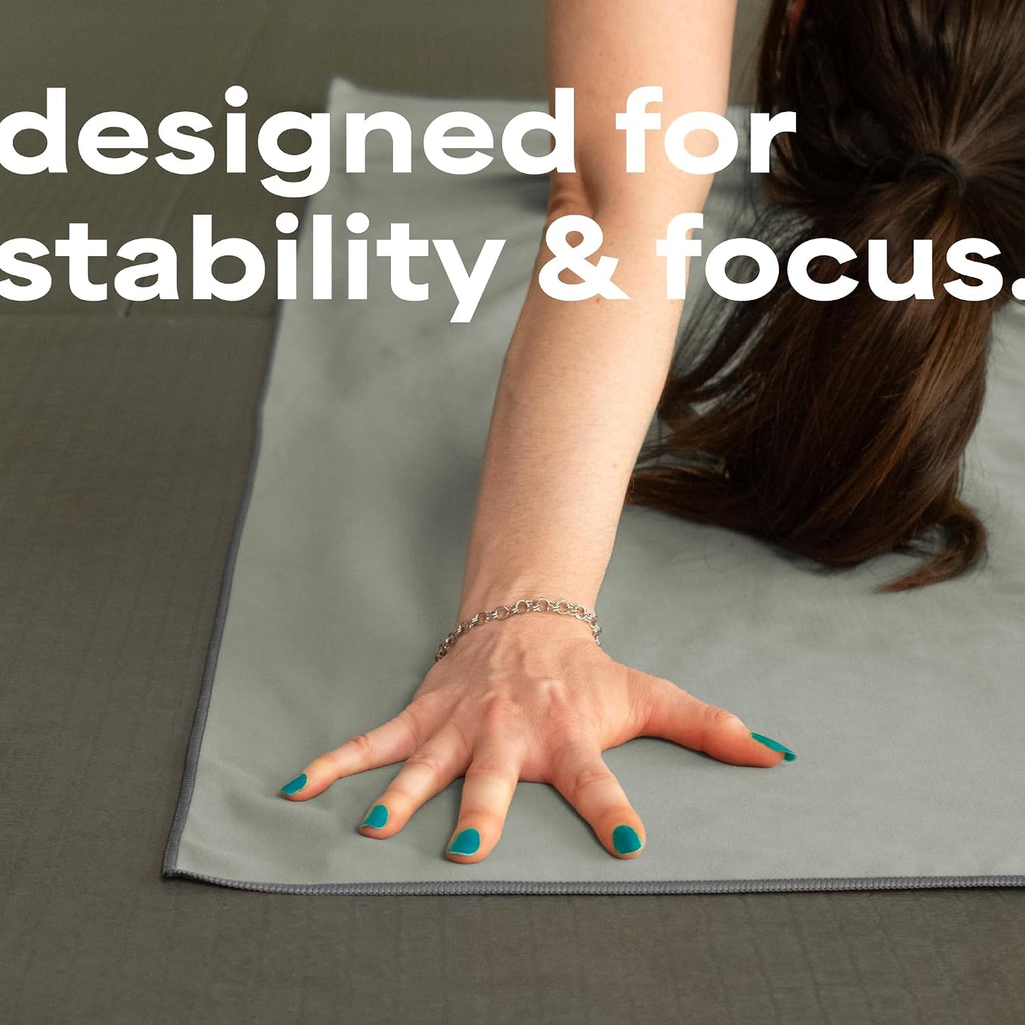 . Aura Yoga Mat Towel, Quick Dry Towel, Soft and Absorbent for Gym, Pilates, and Hot Yoga Mat, 1 Pack, 26.5 inches x 72 inches, Microfiber, Blue