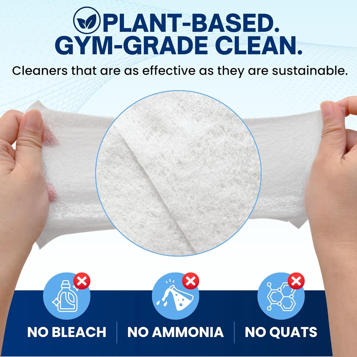 Gym Wipes for Equipment (400 Count) – Large 6"x7" Fitness Equipment Cleaning Wipes & Yoga Mat Cleaner | Plant-Based, Non-Toxic | Safe for Peloton, Treadmill & Bikes | Lemongrass Scent, Residue-Free