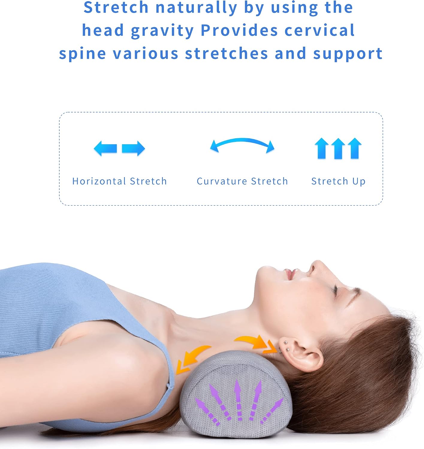 Bespilow Small Neck Roll Pillow for Sleeping, Neck Pillows for Pain Relief