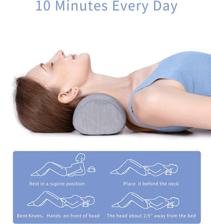 Bespilow Small Neck Roll Pillow for Sleeping, Neck Pillows for Pain Relief