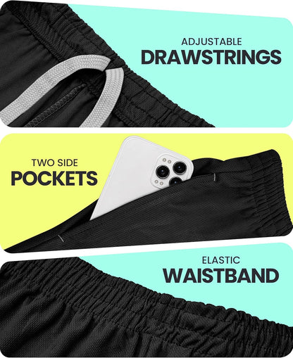Men's Athletic Shorts Quick Dry Loose-Fit Lightweight Running Workout Gym Shorts with Pockets