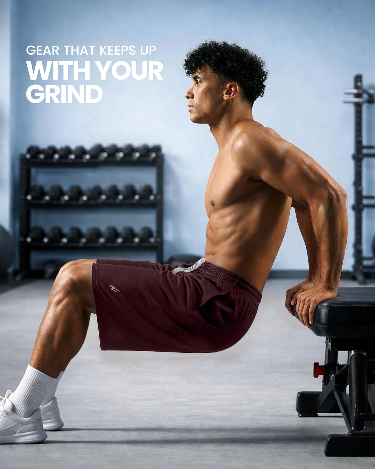 Men's Athletic Shorts Quick Dry Loose-Fit Lightweight Running Workout Gym Shorts with Pockets