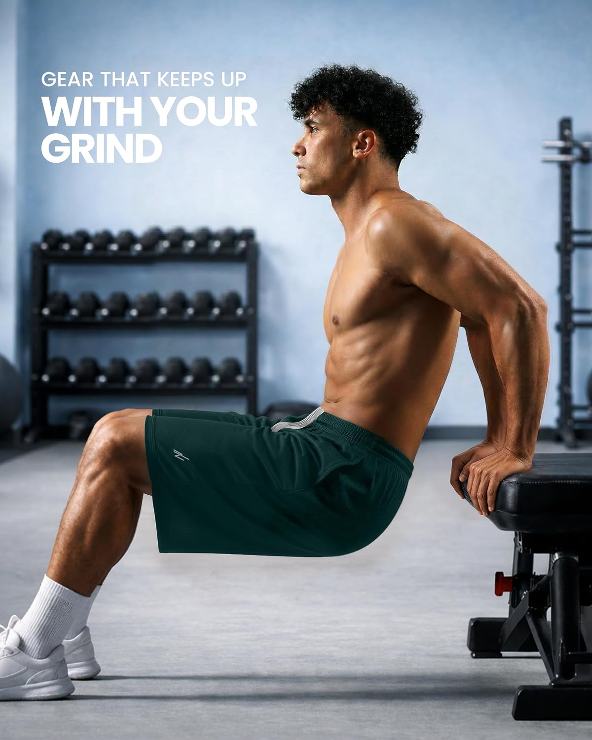 Men's Athletic Shorts Quick Dry Loose-Fit Lightweight Running Workout Gym Shorts with Pockets