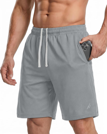 Men's Athletic Shorts Quick Dry Loose-Fit Lightweight Running Workout Gym Shorts with Pockets