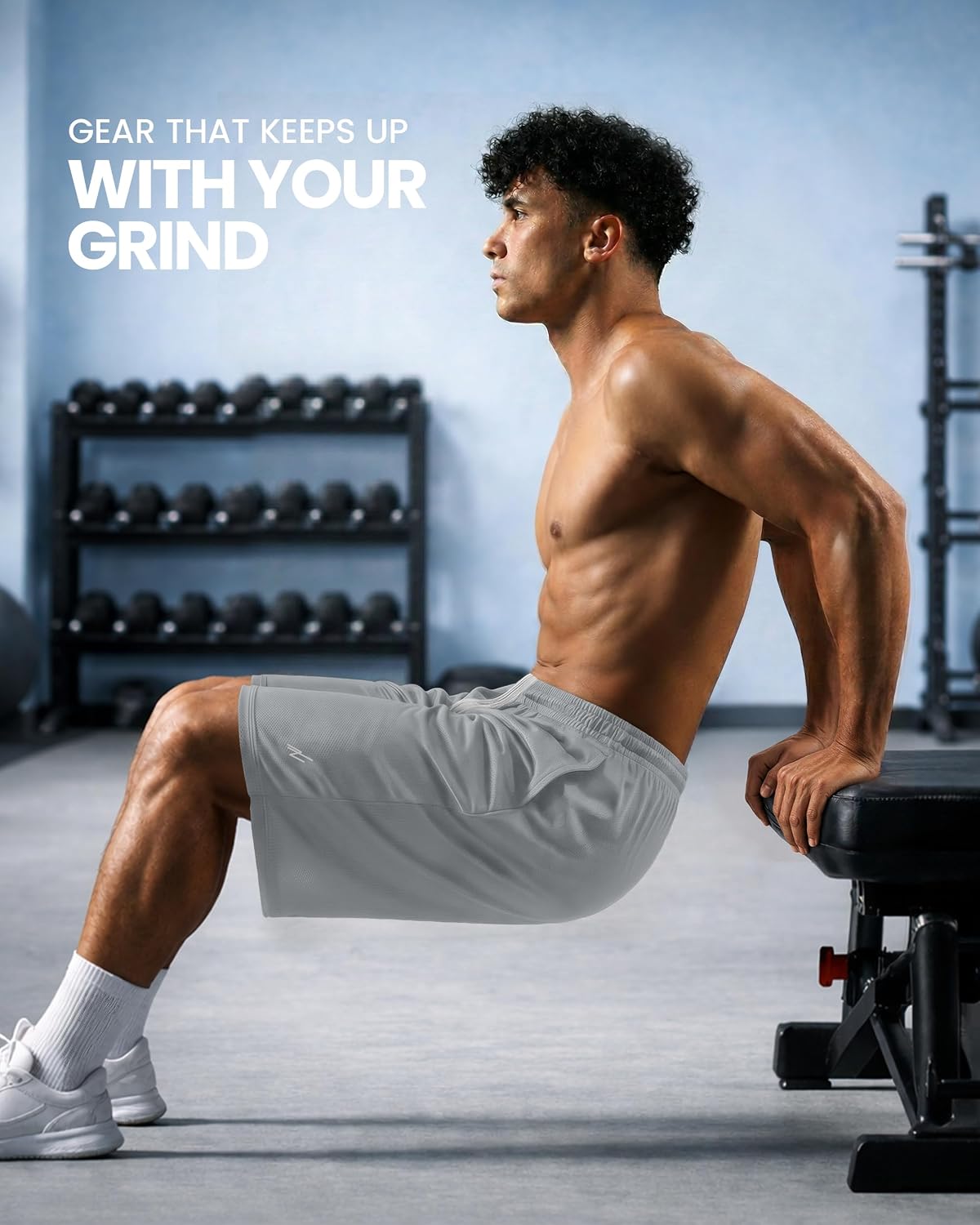 Men's Athletic Shorts Quick Dry Loose-Fit Lightweight Running Workout Gym Shorts with Pockets