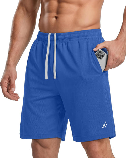 Men's Athletic Shorts Quick Dry Loose-Fit Lightweight Running Workout Gym Shorts with Pockets