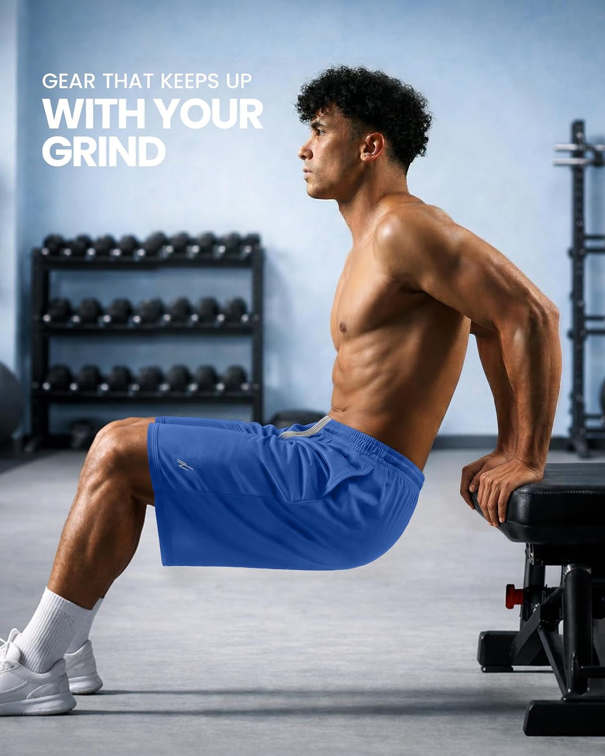 Men's Athletic Shorts Quick Dry Loose-Fit Lightweight Running Workout Gym Shorts with Pockets