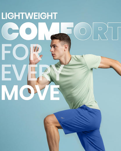 Men's Athletic Shorts Quick Dry Loose-Fit Lightweight Running Workout Gym Shorts with Pockets