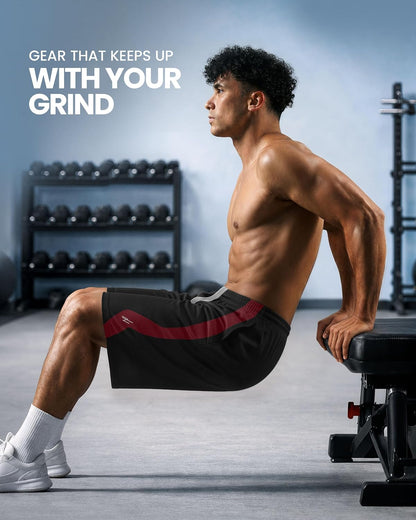 Men's Athletic Shorts Quick Dry Loose-Fit Lightweight Running Workout Gym Shorts with Pockets