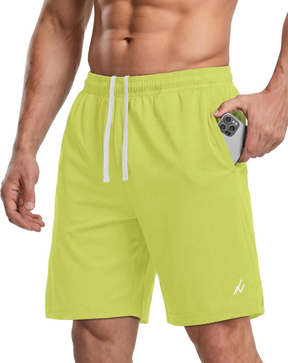 Men's Athletic Shorts Quick Dry Loose-Fit Lightweight Running Workout Gym Shorts with Pockets