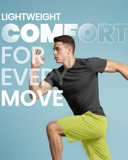 Men's Athletic Shorts Quick Dry Loose-Fit Lightweight Running Workout Gym Shorts with Pockets