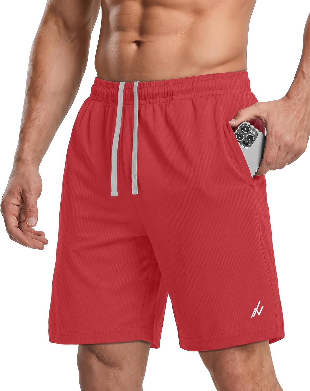 Men's Athletic Shorts Quick Dry Loose-Fit Lightweight Running Workout Gym Shorts with Pockets