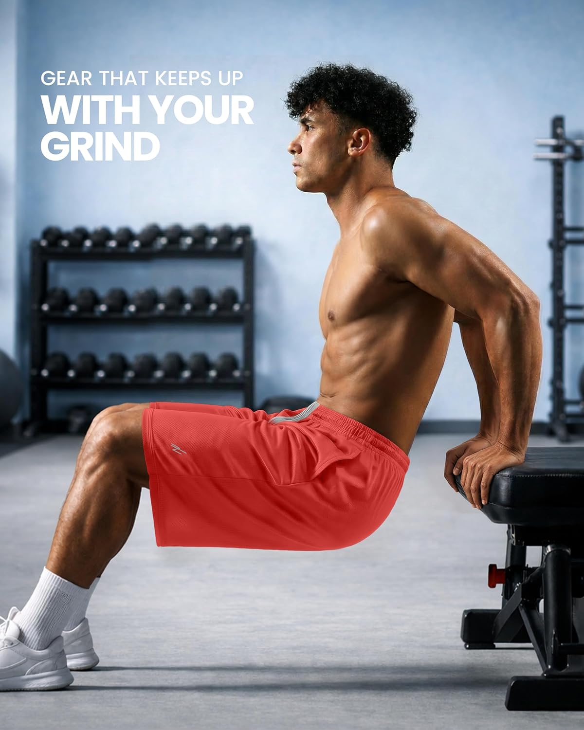 Men's Athletic Shorts Quick Dry Loose-Fit Lightweight Running Workout Gym Shorts with Pockets